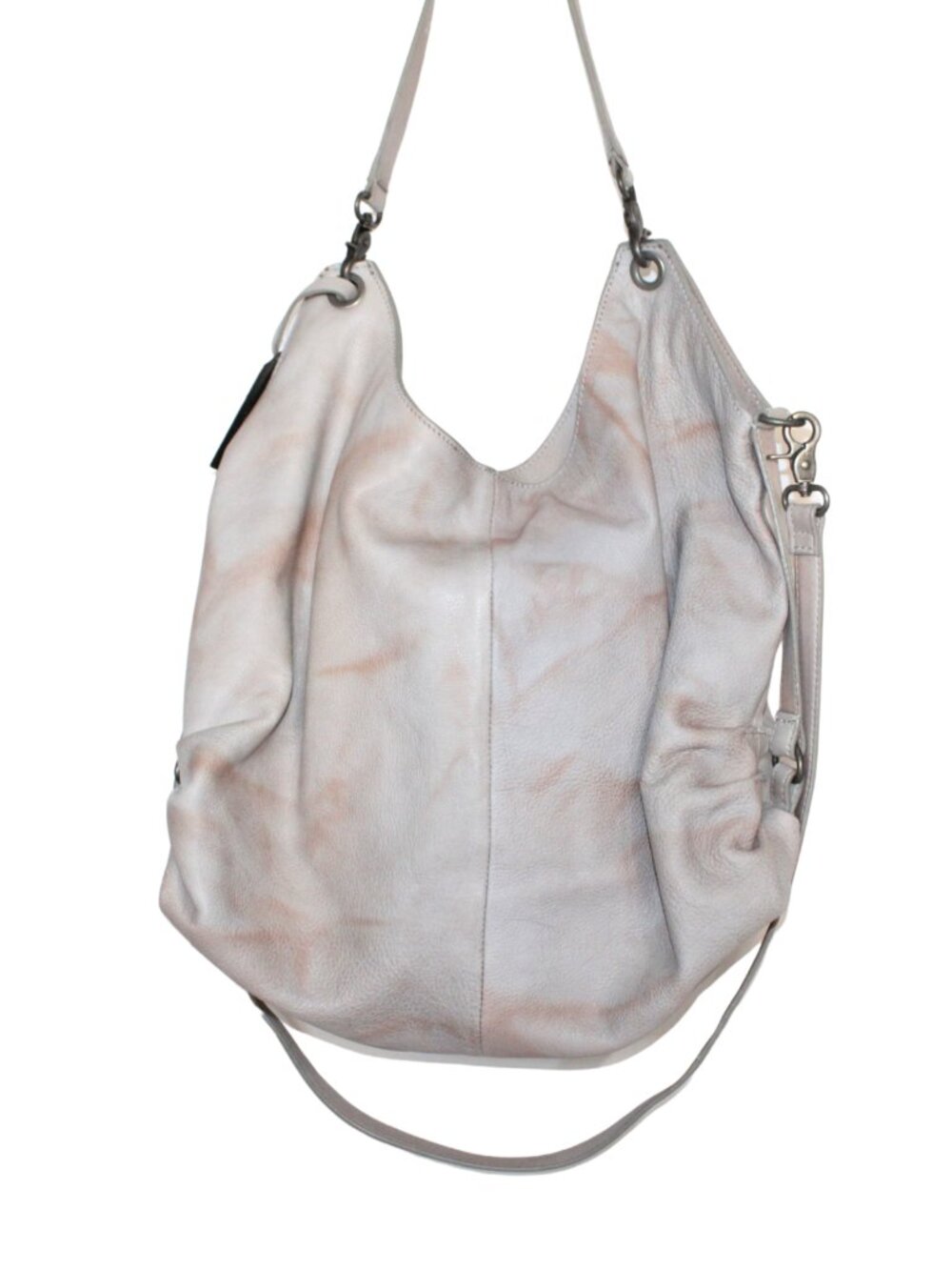 Free People Sabine slouchy bag Fog leather distressed look crossbody shoulder - Picture 3 of 9